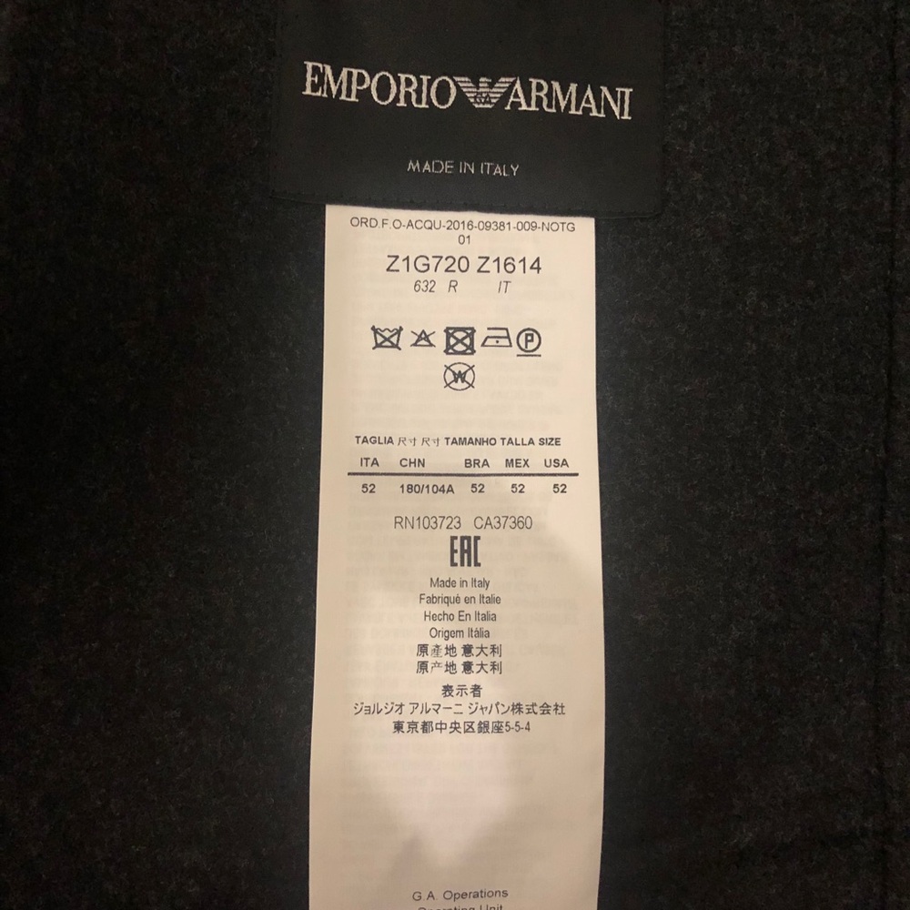 Emporio Armani Italian Wool Jacket 52/L - Picture 11 of 12